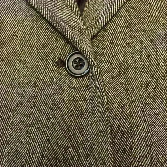 Eddie Bauer wool blazer womens 12 brown lined office casual taylored - Picture 5 of 5